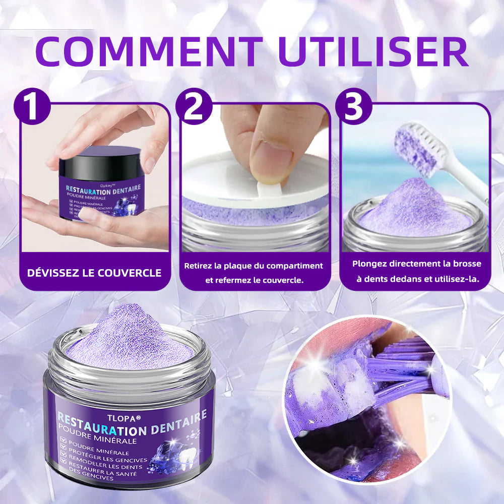 TLOPA  30% de réduction supplémentaire 𝐓𝐞𝐞𝐭𝐡 𝐑𝐞𝐬𝐭𝐨𝐫𝐚𝐭𝐢𝐨𝐧 𝐏𝐨𝐮𝐝𝐫𝐞 𝐌𝐢𝐧é𝐫𝐚𝐥𝐞👨‍⚕️(𝐑𝐞𝐜𝐨𝐦𝐦𝐚𝐧𝐝é 𝐩𝐚𝐫 𝐀𝐬𝐬𝐨𝐜𝐢𝐚𝐭𝐢𝐨𝐧 𝐃𝐞𝐧𝐭𝐚𝐢𝐫𝐞 𝐅𝐫𝐚𝐧ç𝐚𝐢𝐬𝐞)👨‍⚕️